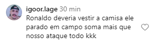 Ronaldo é convocado por torcedores a entrar em campo pelo Cruzeiro 1 Torcida