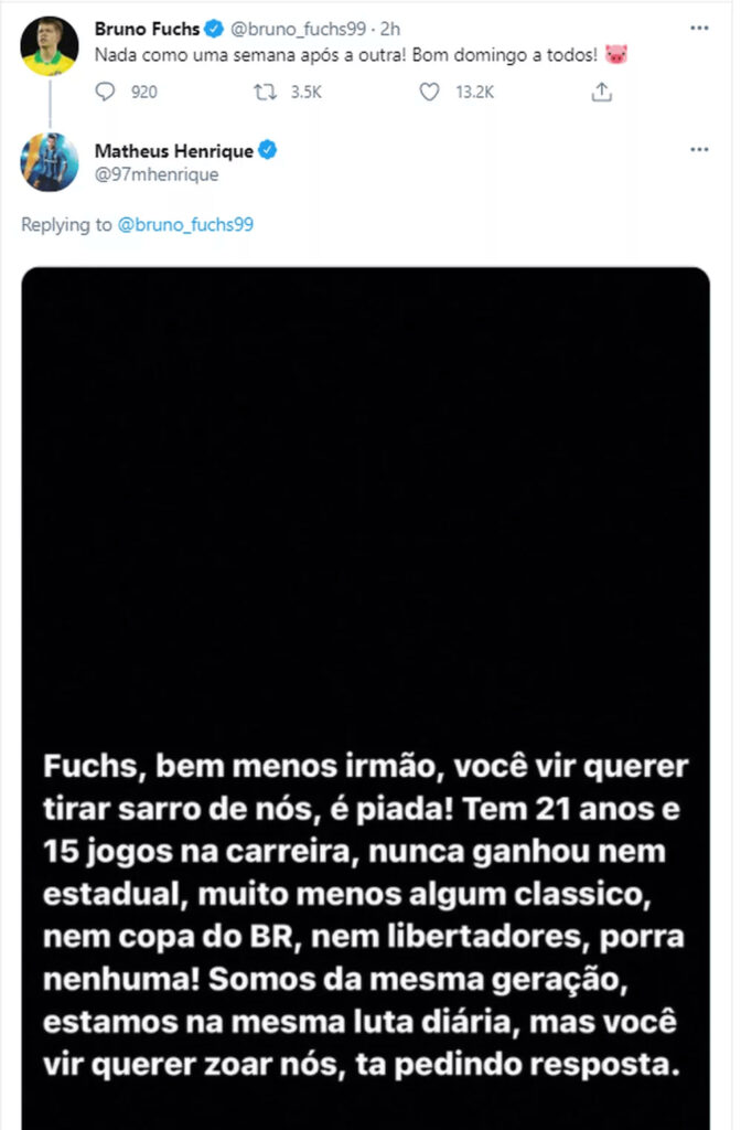 Já deu treta das boas! Matheus Henrique chega de olho em titular do Atlético 1 image 11