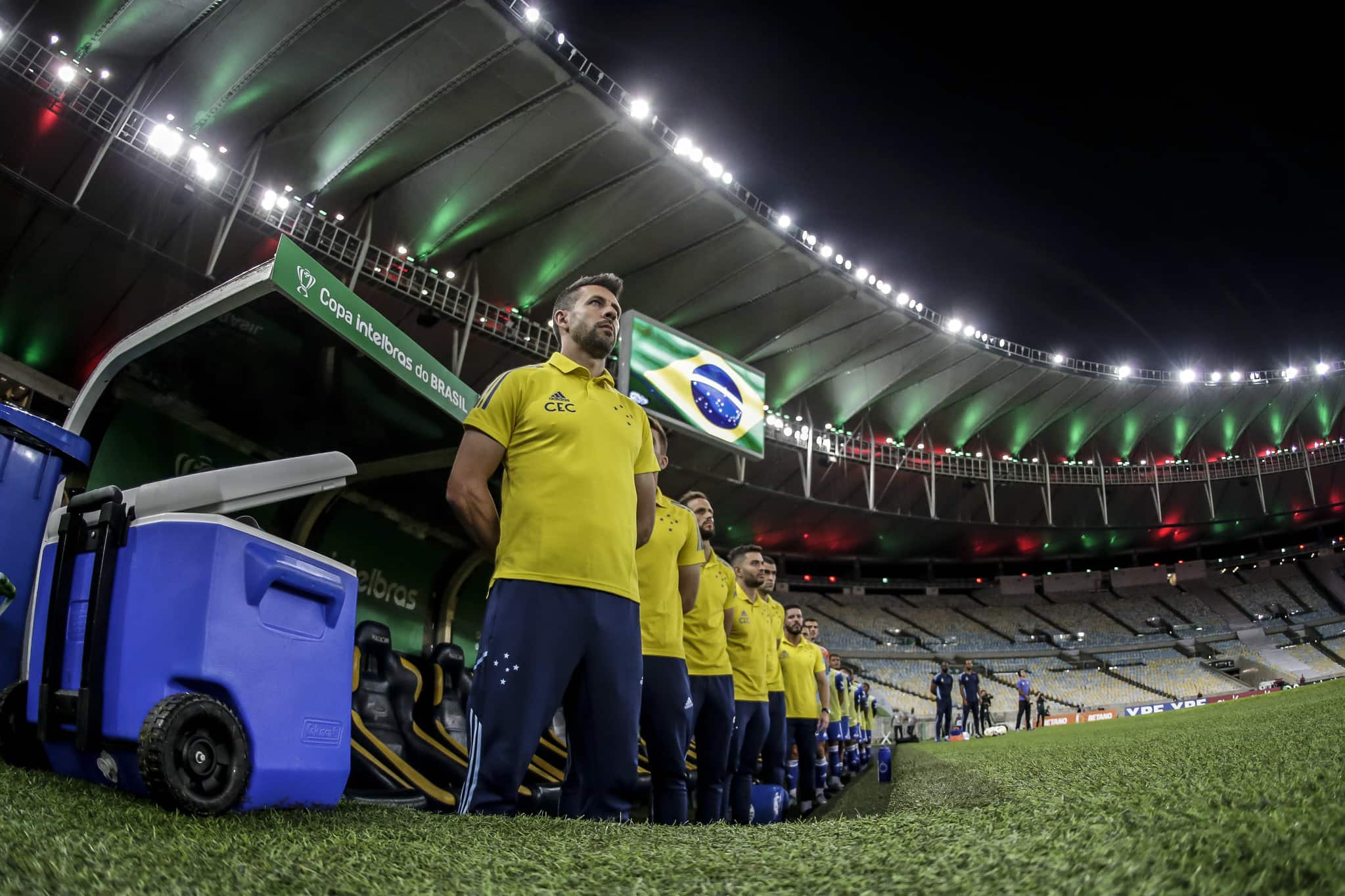 Comissão técnica do Cruzeiro. Foto: Divulgação/Reprodução.