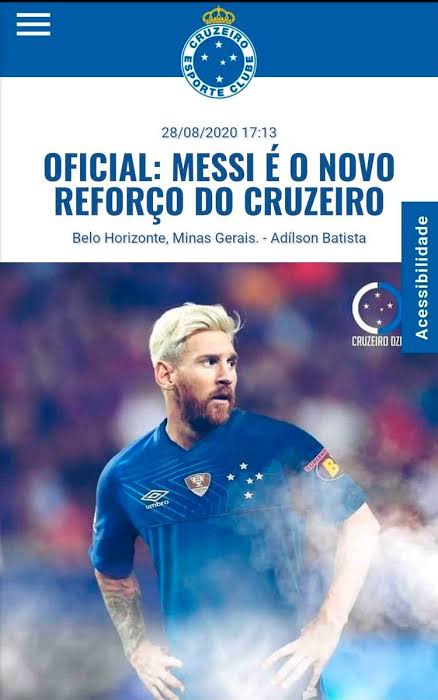 Não é delírio! Cruzeiro anunciou Lionel Messi