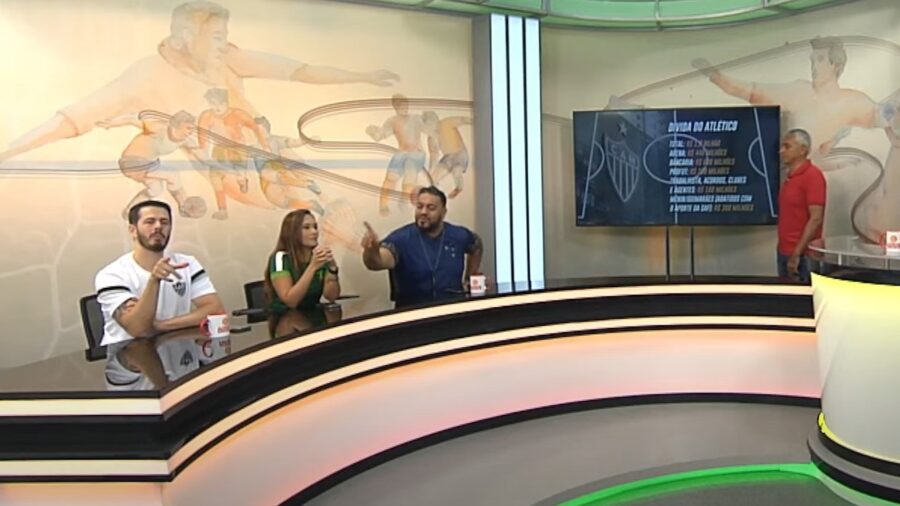 Comentaristas analisam as dívidas de Cruzeiro e Atlético; discussão acabou com provocações