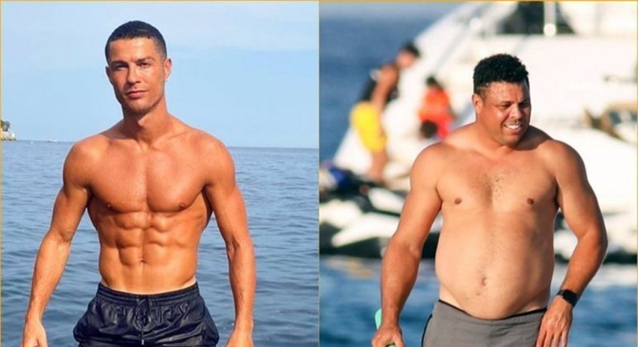 Por essa ninguém esperava: CR7 e Ronaldo Fenômeno ficaram frente a frente em luta de boxe