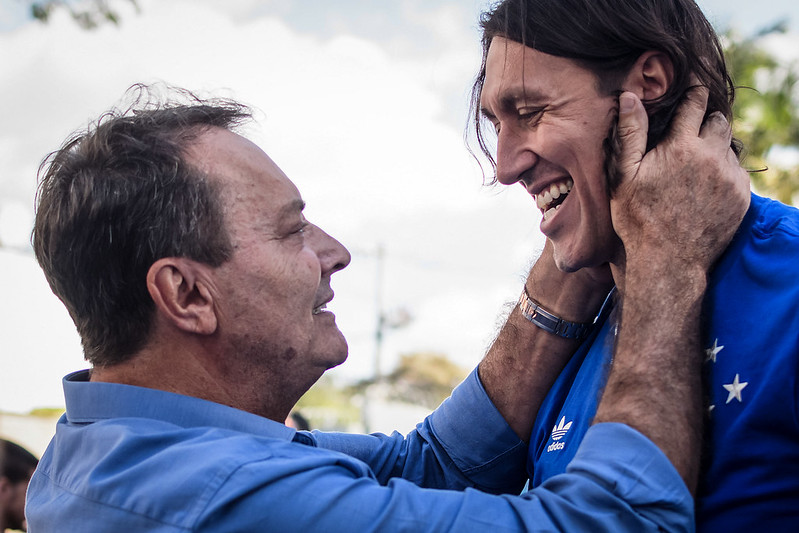 Pedro Lourenço e Cássio. Foto: Gustavo Aleixo/Cruzeiro.