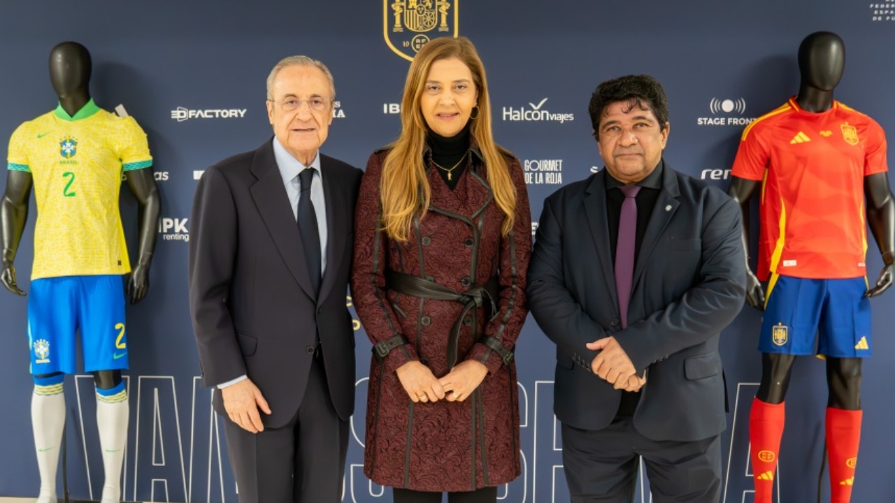 Leila Pereira e Florentino Pérez