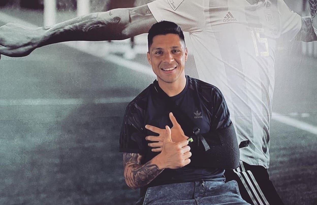 Enzo Pérez já desembarcou em BH para se apresentar à torcida no Mineirão